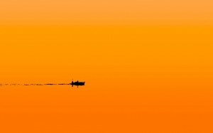 barca tramonto